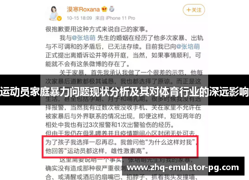 运动员家庭暴力问题现状分析及其对体育行业的深远影响
